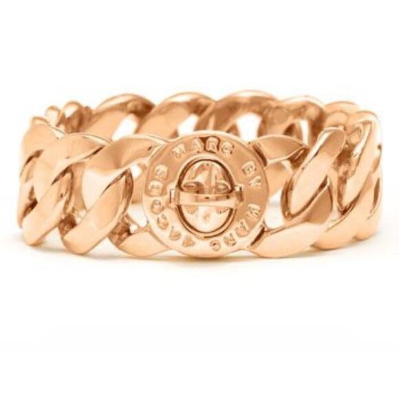 Marc By Marc Jacobs “Katie” Turn Lock Rose Gold Chain Link Bracelet M3PE530 - Picture 3 of 4